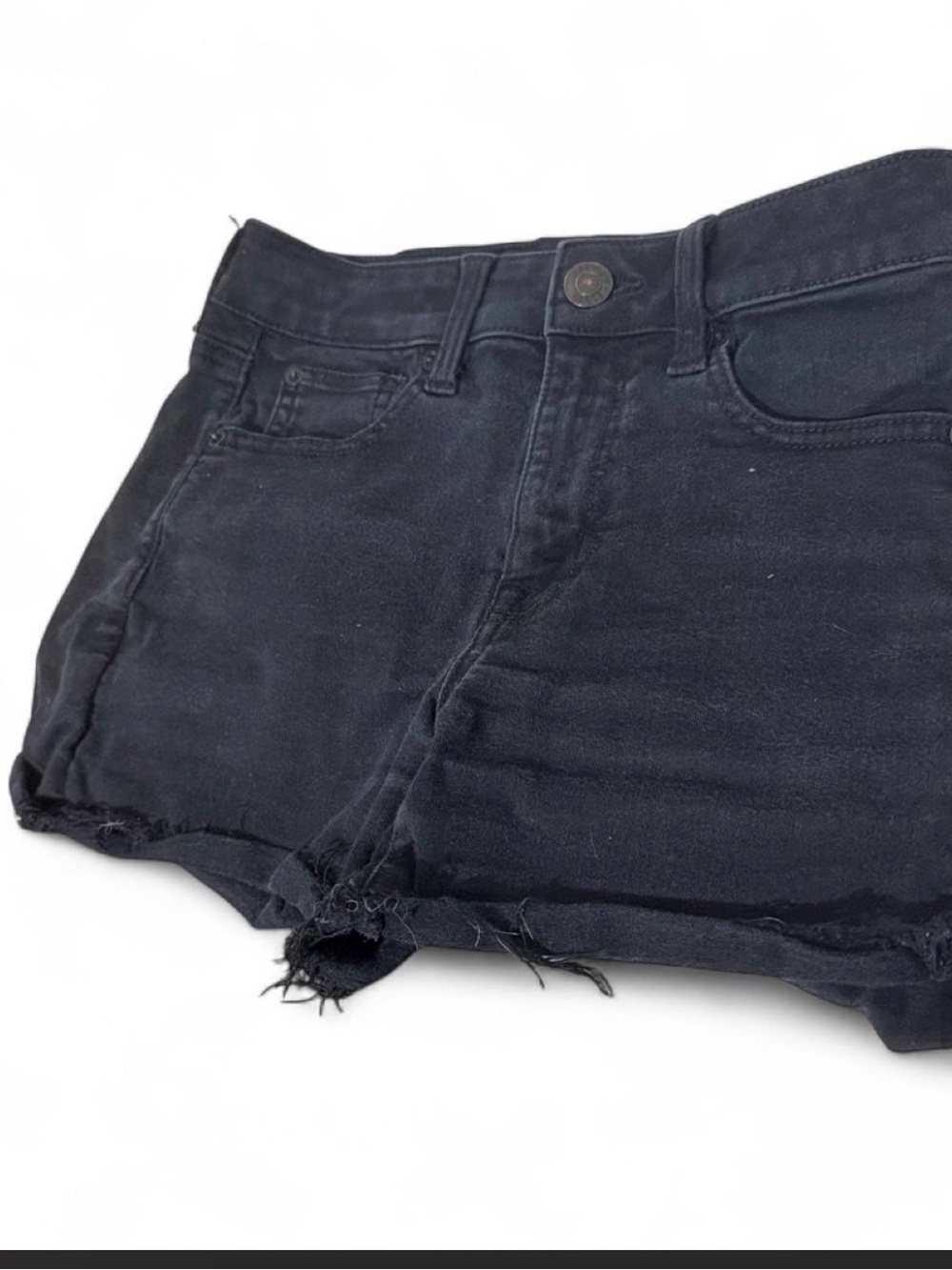 Black Denim Cutoff Shorts